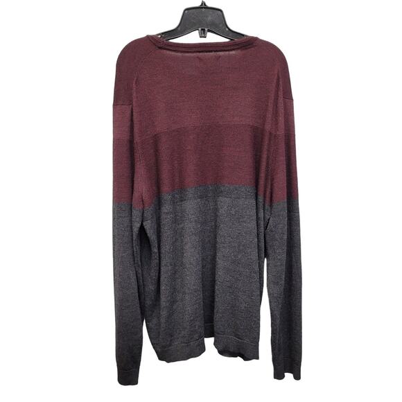 Apt 9 Mens XXL Acrylic Merino Wool Long Sleeve Color Blocked Knit Sweater - Picture 3 of 4